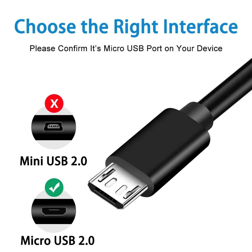 كابل شحن عالي السرعة مايكرو USB لأندرويد، لسامسونج جالاكسي S7 إيدج وS6 وS5 ونوت 5 وموتو وLG وHTC، خط بيانات لفأرة لوجيتك - 4