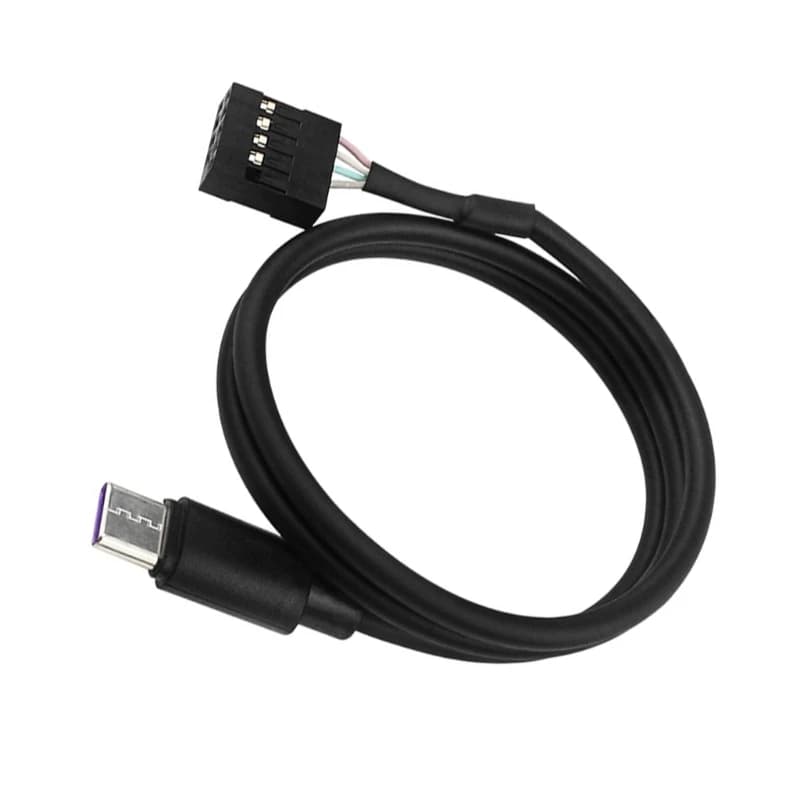 كابل طاقة لوحة أم كمبيوتر 9Pin إلى Type C USB لكابل شاشة LCD للكمبيوتر الشخصي للشاشة الثانوية شحن سريع ومزامنة بيانات