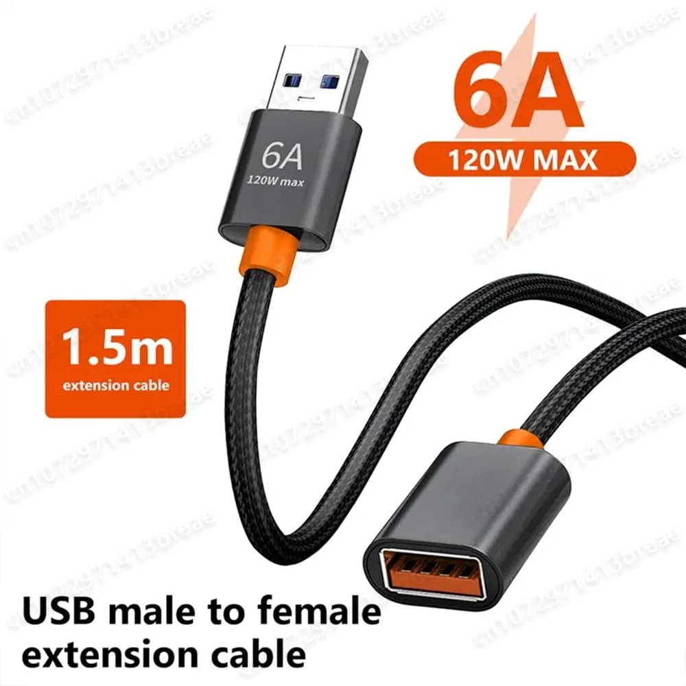 NNBILI 6A USB 3.0/2.0 Extension Cable High-Speed Data Transfer for PC Laptop TV Xbox One/Series X SSD HDD SuperSpeed Extender  ﻿