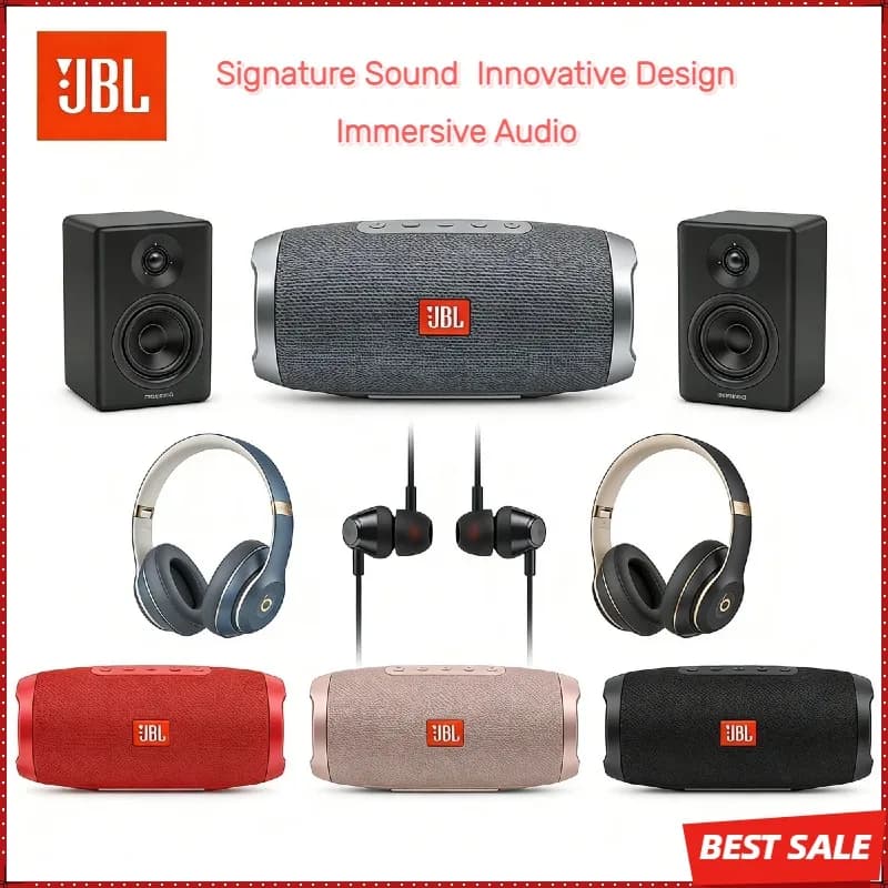 سماعة JBL بBass عميق وسماعات رأس فوق الأذن محمولة بلوتوث لاسلكية سماعات رأس لاسلكية مريحة مع وسادات أذن من الجلد