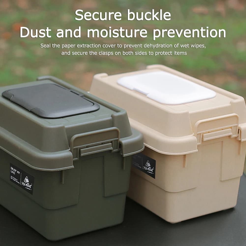 Multifunctional Outdoor Storage Box 1.1L Portable Napkin Paper Tissue Storage Case Moisture-Resistant for Camping Hiking Travel - 3