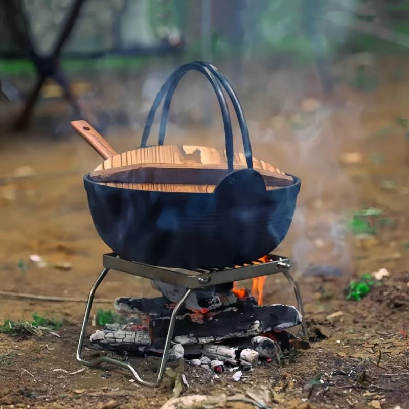 Ourdoor Stainless Steel Camping Grill Portable Foldable Mini Grill Rack Burner Stove Stand For Picnic Cooking Camping Equipment - 5