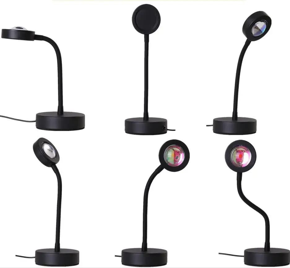 مصباح غروب الشمس LED إضاءة ليلية جهاز عرض USB ديكور حفلات أعياد الميلاد إضاءة مزاجية لغرفة النوم غرفة المعيشة تصوير جداري - 6
