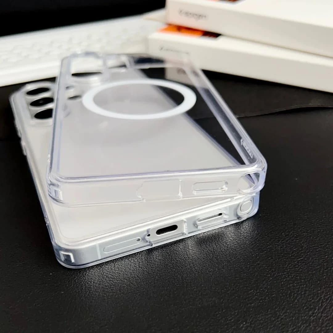 New Spigen Matte Magnetic Crystal Clear Phone Case For Samsung S26 Ultra S25 S24 Plus Wireless Charging Shockproof Hard Cover - 6