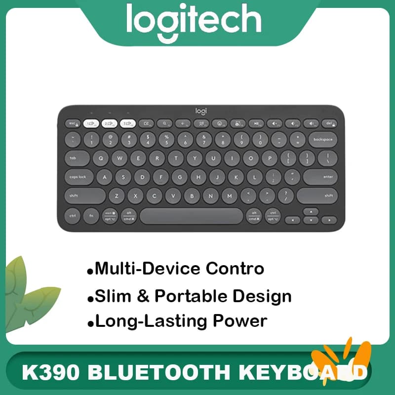 Logitech PEBBLE KEYS 2 K390 Wireless Keyboard Slim Portable Bluetooth Keyboard for Office Laptop Desktop