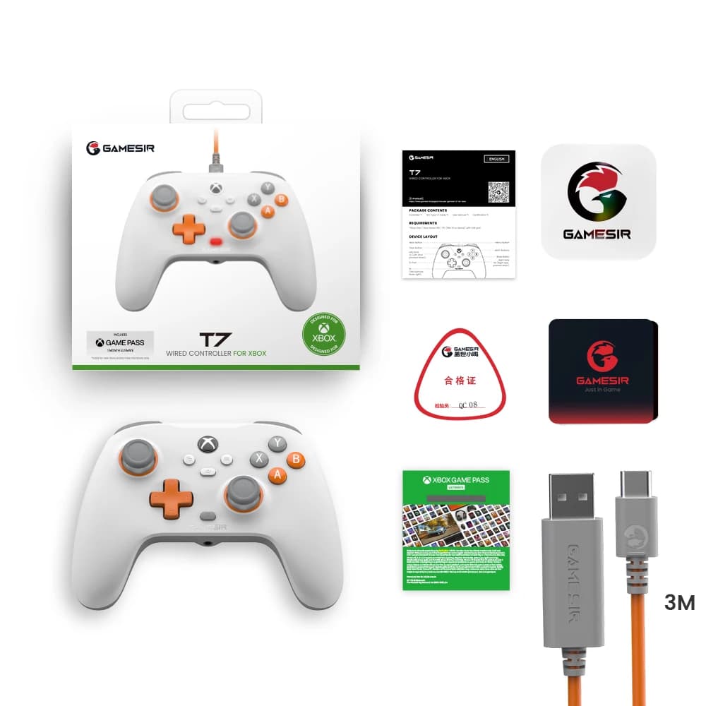 GameSir T7 Xbox Gaming Controller Wired Gamepad for Xbox Series X, Xbox Series S, Xbox One, with Hall Effect Joystick Trigger - 6