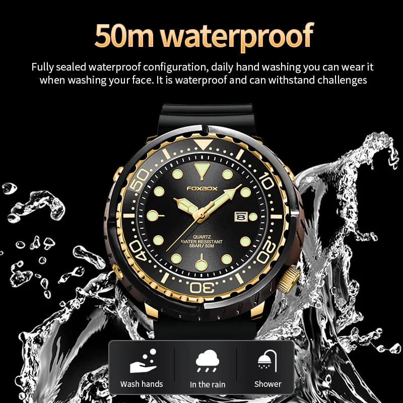 LIGE Fashion Diver Watch Men Top Brand Luxury 50ATM Waterproof Date Clock Sport Watches Mens Quartz Wristwatch Relogio Masculino - 3