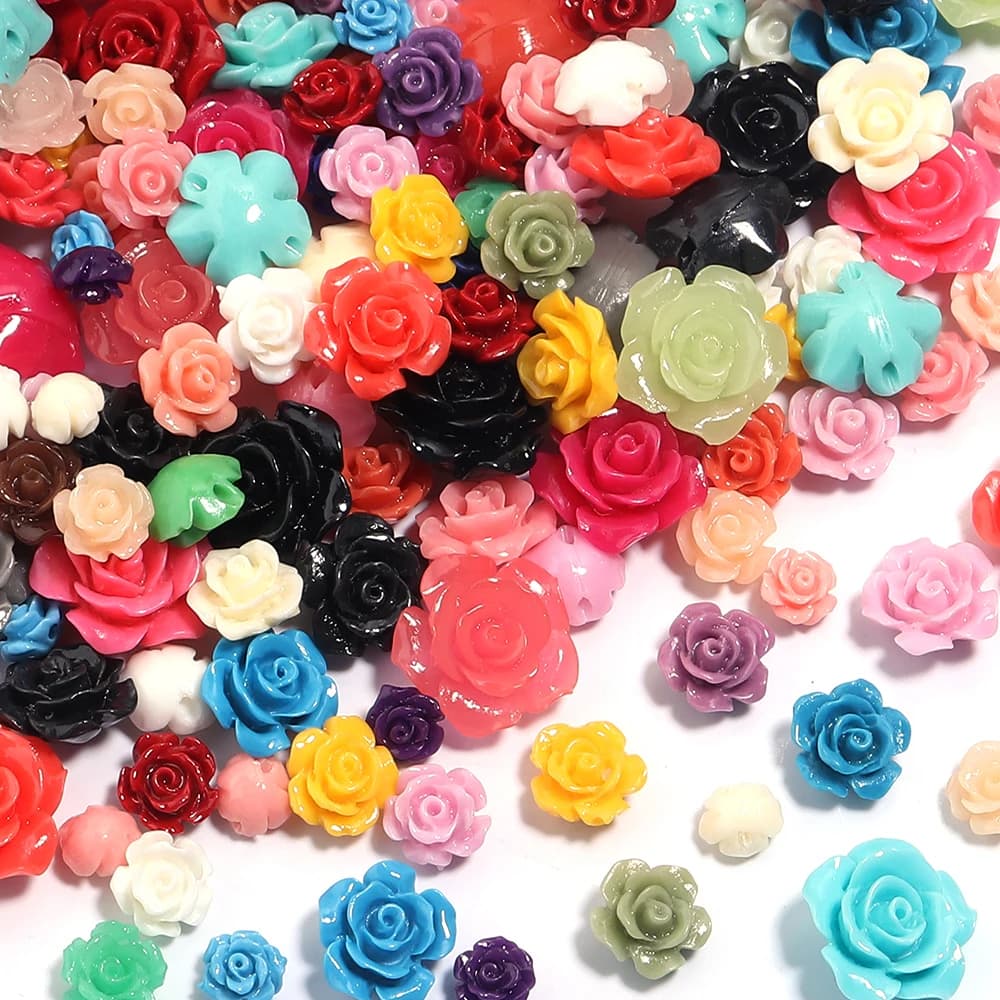 1 Strand 6 8 10 12 15mm Rose Camelia Flower Beads Artificial Coral Beads For Jewelry Making DIY Bracelet Neckalce Accessoires - 3