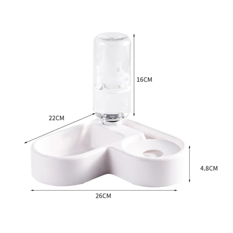 Automatic Drinking Love Pet Bowl Moisture-proof Cat Bowl Dog Basin Dual-use Multi-functional Drinking And Feeding - 6