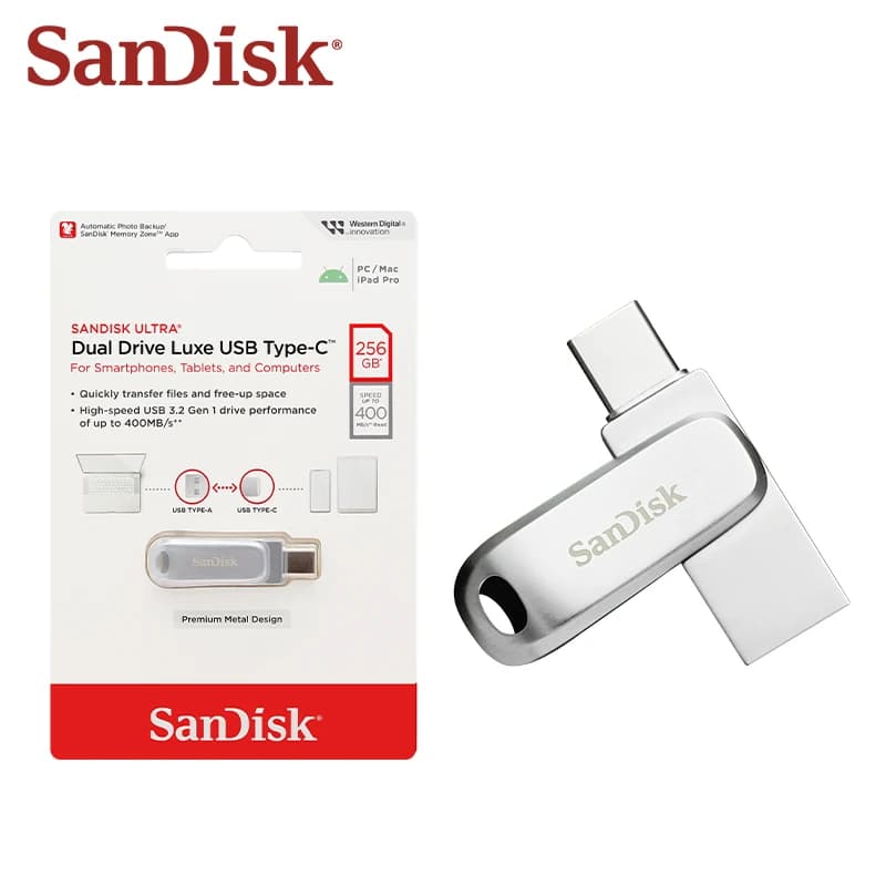 SanDisk Ultra Dual Drive USB Type-C فلاش درايف لأيفون 15 OTG USB 3.2 قلم درايف 32 جيجابايت 64 جيجابايت 128 جيجابايت 256 جيجابايت 512 جيجابايت 1 تيرابايت قرص U معدني - 5
