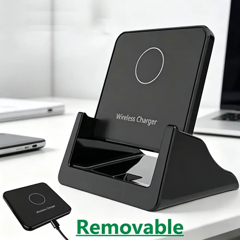 30 واط شاحن لاسلكي قابل للإزالة سطح المكتب حامل عمودي حامل آيفون 16 15 14 13 12 سامسونج S25 Xiaomi 15 قاعدة شحن سريعة