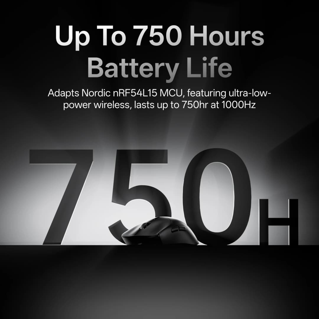 ماوس الألعاب اللاسلكي Rapoo VT7 MAX /VT7 بمعدل استطلاع لاسلكي حقيقي 8K ووزن 53 جرام خفيف وبطارية تدوم حتى 750 ساعة - 6