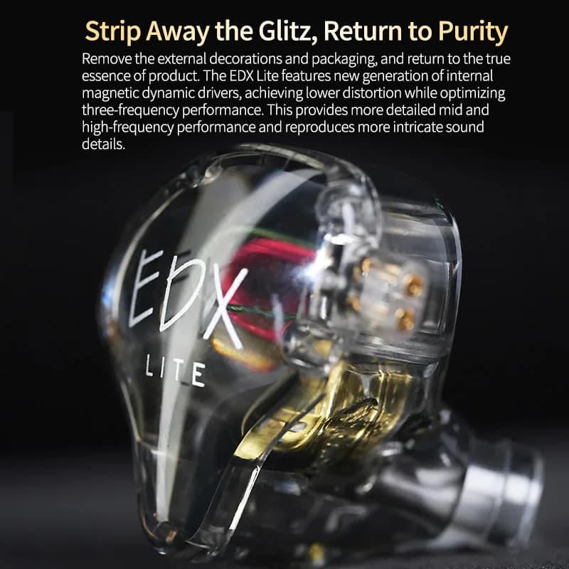 KZ EDX لايت سماعات أذن ديناميكية HIFI باس سماعات أذن مراقب داخل الأذن سماعات رياضية إلغاء الضوضاء - 4