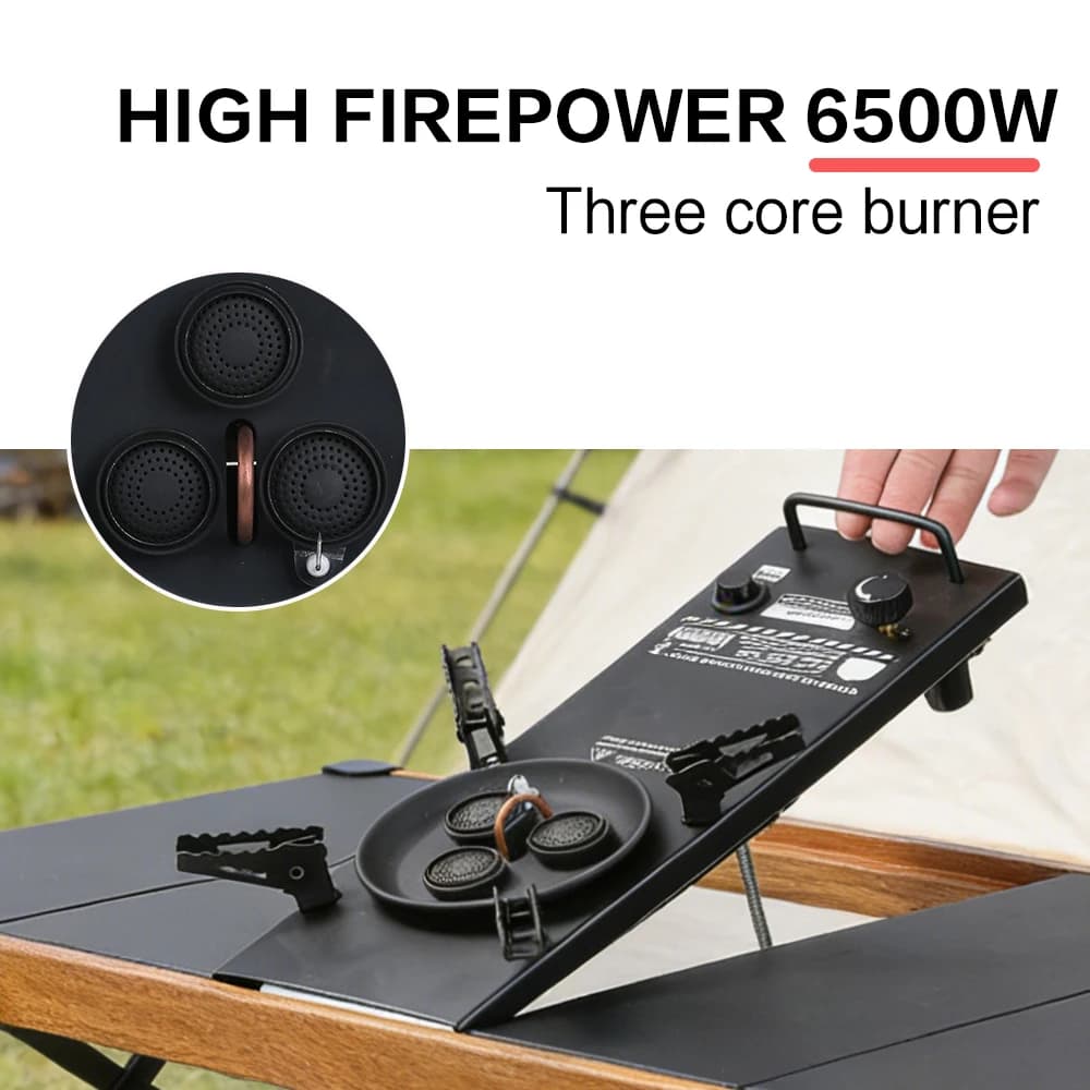 Pandatour Camping IGT Gas Stove Easy Equiped 0.5-Unit Portable Hiking Stove High Effi Ciency 6500W High Firepower Burner - 3