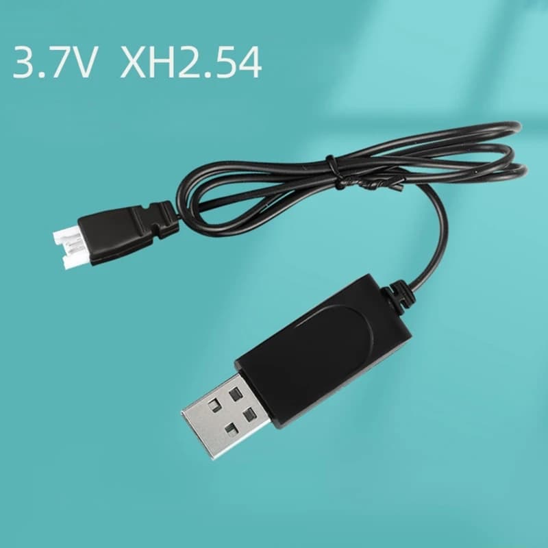 كابل شاحن يو إس بي بطارية ليبو 3.7V XH2.54 مع موصل XH2.54 لسيارة أر سي، قارب، زاحف صخري، طائرة بدون طيار FPV، كوادكوبتر