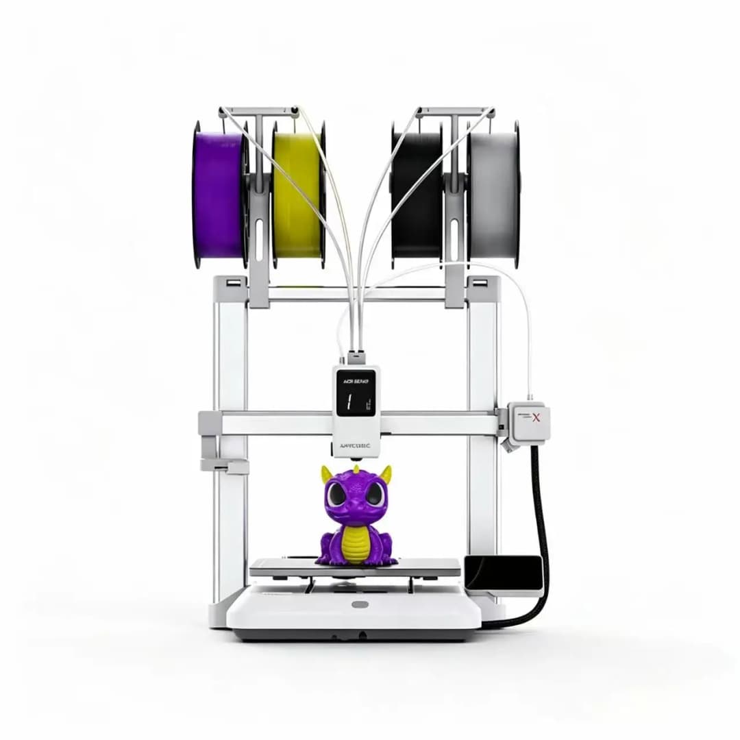 طابعة ثلاثية الأبعاد ANYCUBIC Kobra X متعددة الألوان بأربعة ألوان وتقنية FDM عالية السرعة لسطح المكتب