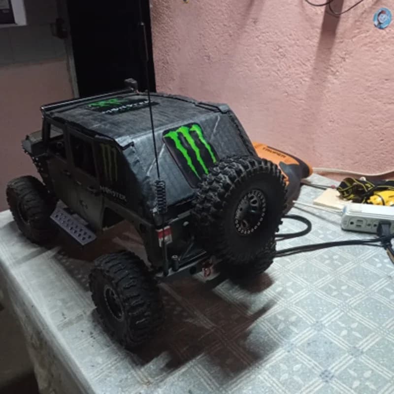 قطعة ديكور محاكاة هوائي معدني لسيارات RC الزاحفة 1/10 1/18 1/24 تراكساس TRX4M TRX4 برونكو المدافع RC4WD SCX24 - 3