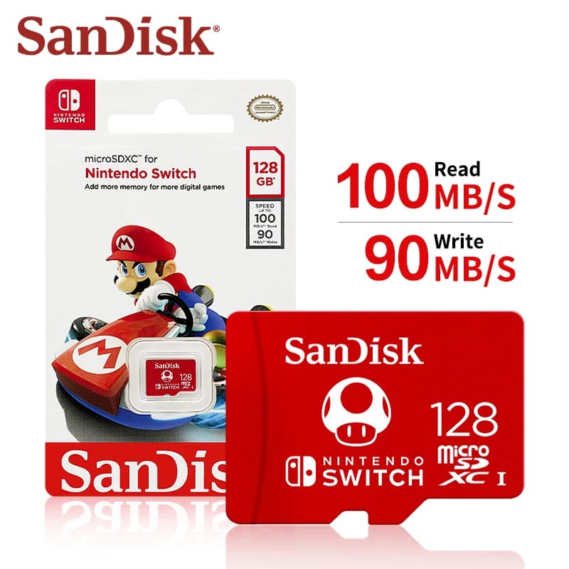 SanDisk Official Nintendo Licensed microSDXC Card UHS-I 100MB/s 90MB/s TF Memory Card 128GB 256GB 512GB For Switch OLED Lite - 2