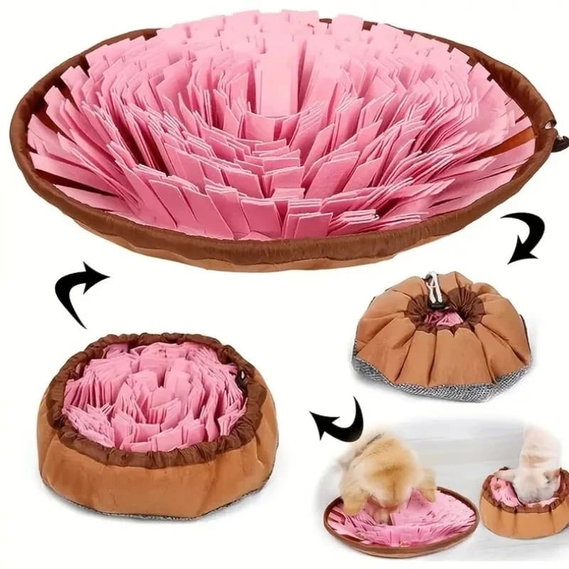 Washable Felt Pet Sniffing Pad Foldable Dog Slow Feeding Mat Toy Dog Training Snuff Mat - 3