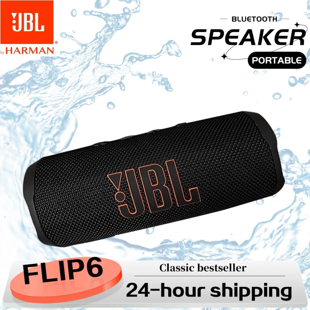 سماعة JBL Flip 6 المحمولة اللاسلكية بتقنية البلوتوث - متينة مقاومة للماء مع صوت محسن ومكبرات صوت عالية التردد مستقلة - 5