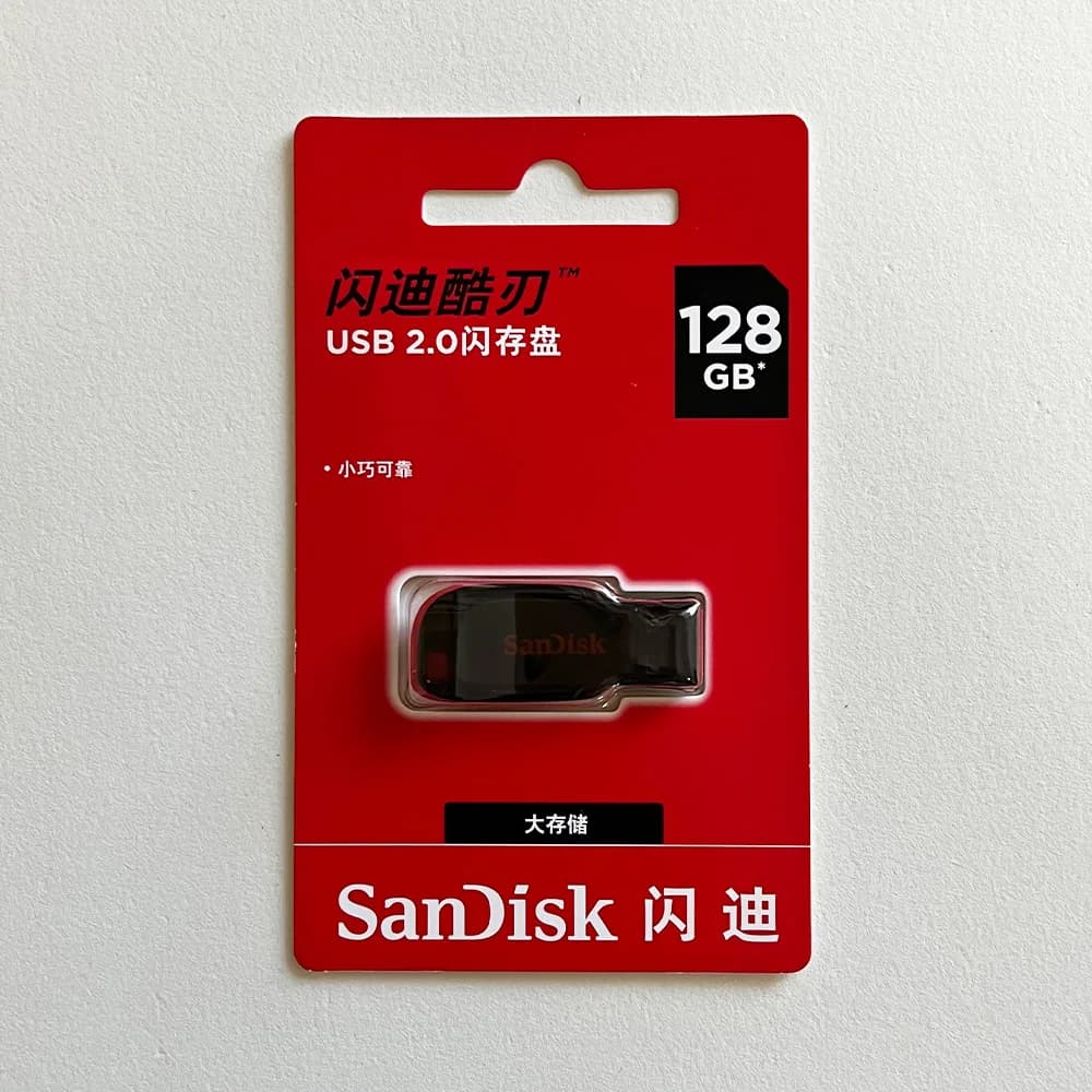 SanDisk SDCZ50 USB Flash Drive بسعة 128 جيجابايت، فلاش درايف صغير بسعة 64 جيجابايت، فلاش درايف بسعة 32 جيجابايت، USB 2.0 فلاش درايف بسعة 16 جيجابايت، عصا ذاكرة بسعة 8 جيجابايت، قرص USB للكمبيوتر - 3