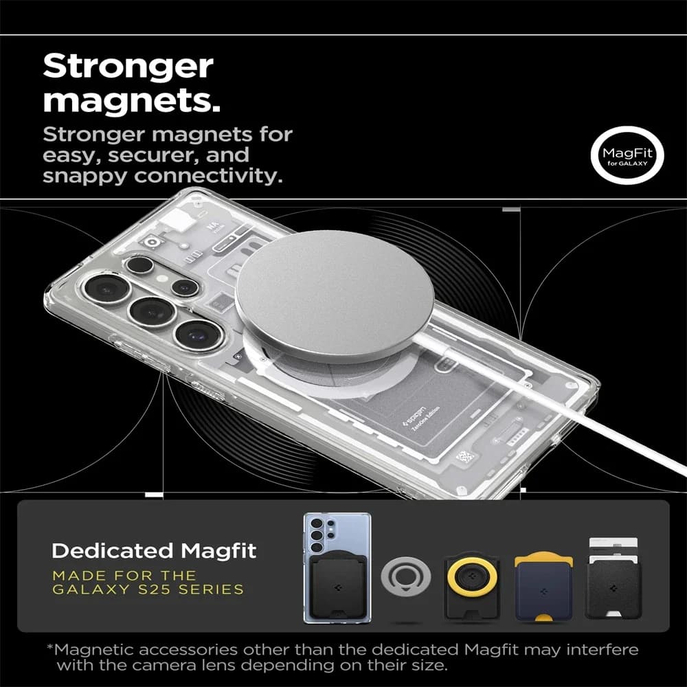 غطاء مغناطيسي Spigen Ultra Hybrid Magfit Zero One Designs لسامسونج جالاكسي S26 S25 Ultra S24 S23 S22 Plus متوافق مع Magsafe - 5
