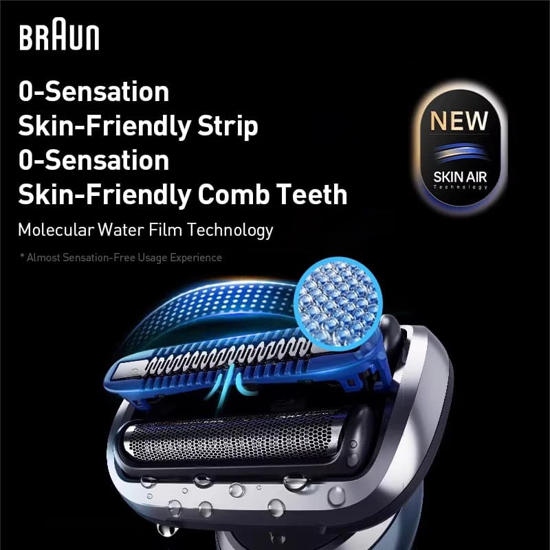 رأس حلاقة بديل Braun 65B مع شفرة حماية البشرة، متوافق مع سلسلة 5 و6 من الحلاقات - 3