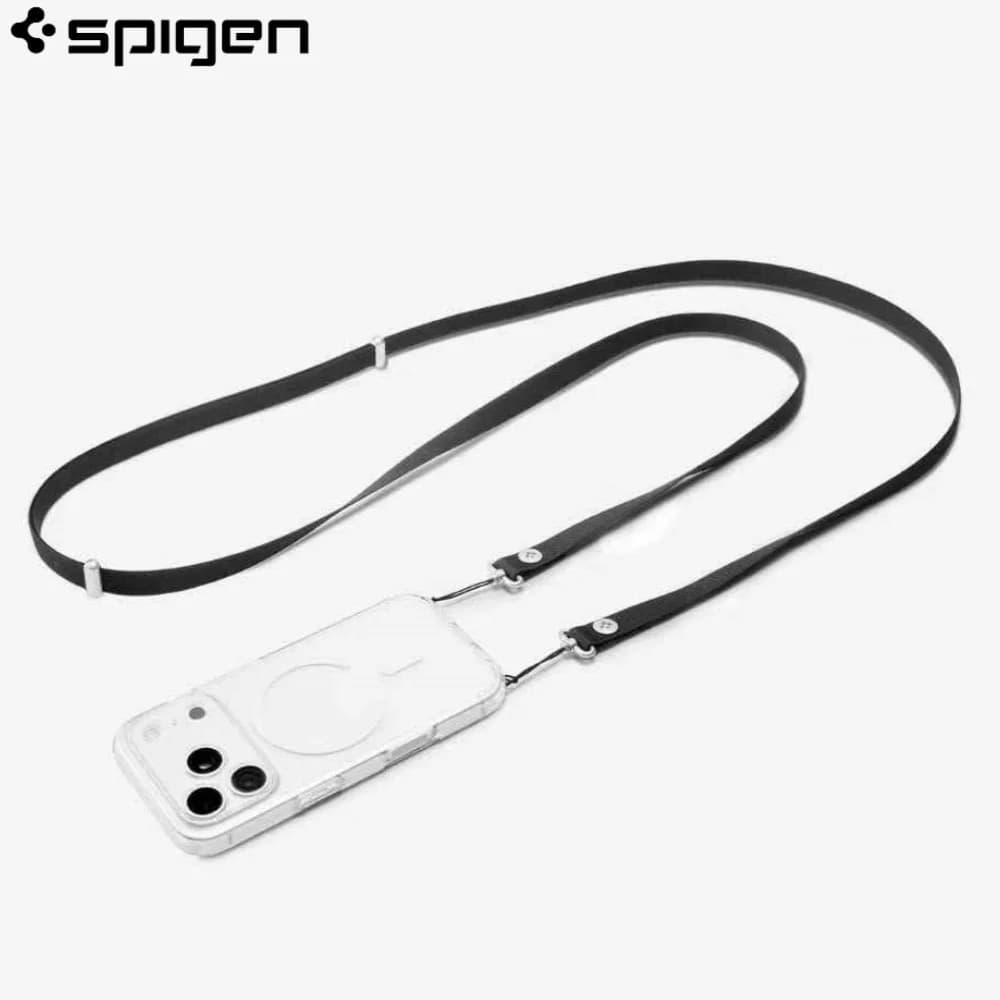 حبل تعليق Spigen Crossbody لجميع الهواتف، حبل طويل مع نقطتي ربط، حبل منع فقدان الهاتف