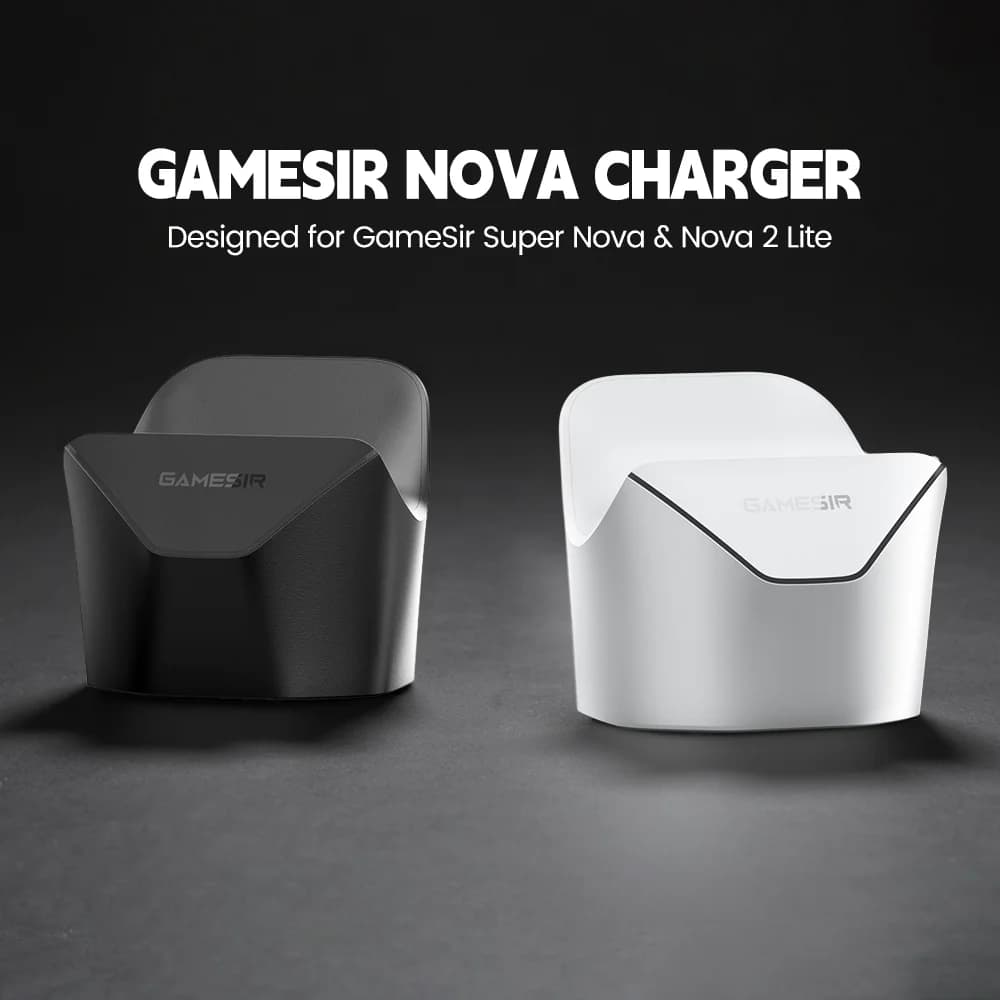 محطة شحن GameSir Nova سايكلون 2 تارانتولا برو رصيف شحن ذراع تحكم إيقاف وتشغيل ذكي شريط إضاءة RGB
