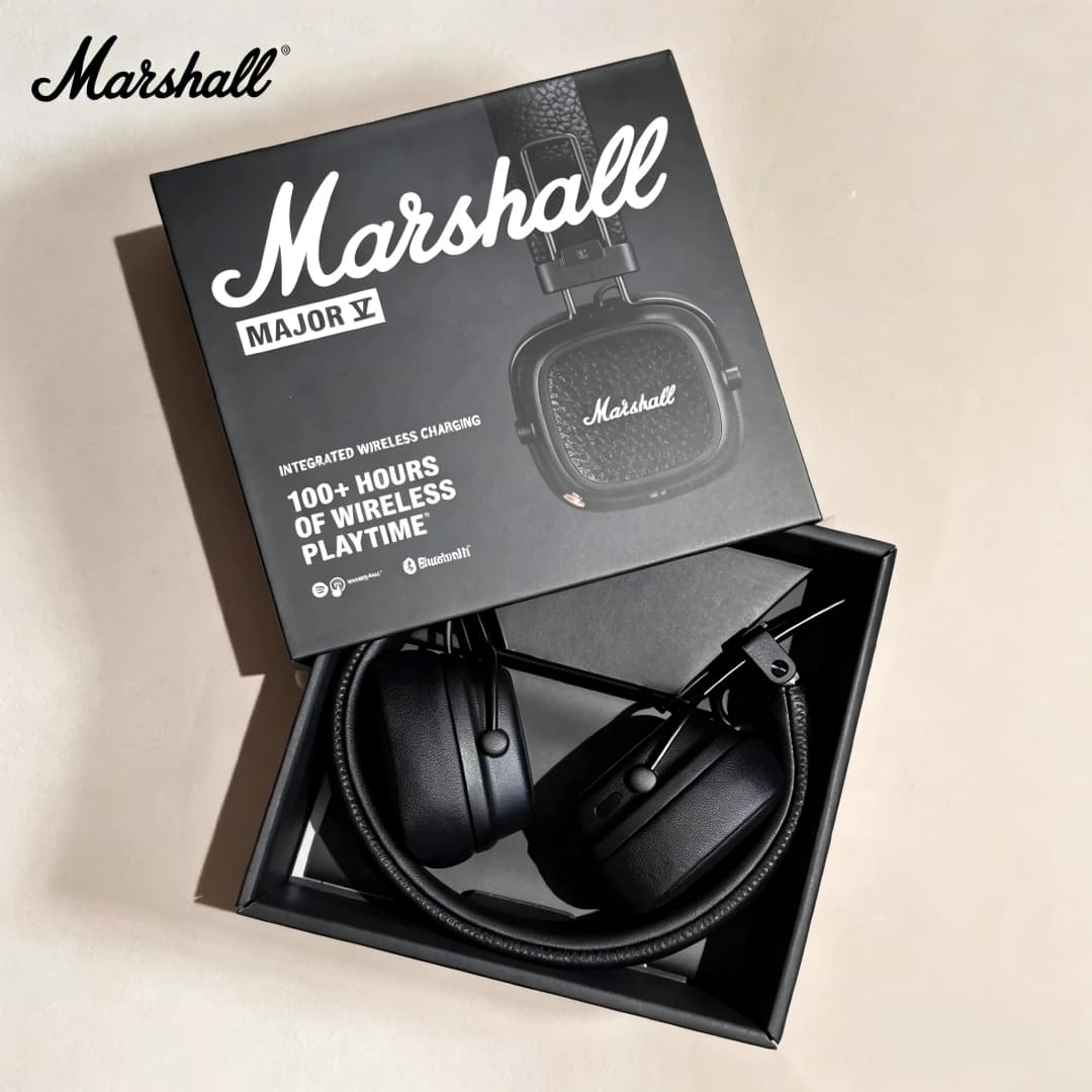 Marshall Major Ⅴ On-Ear Bluetooth Headphones Wireless Deep Fashion Bass Foldable Headset with Microphone for Sports & Gaming - 2