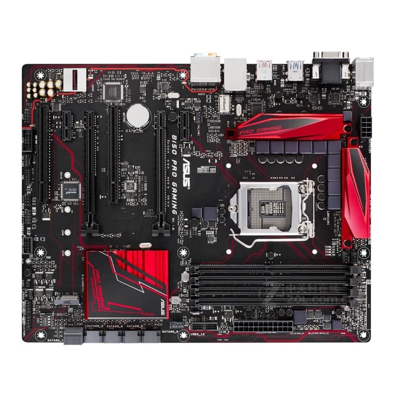 لوحة أم مستعملة ASUS B150 PRO GAMING، شريحة Intel B150، مقبس LGA 1151، 4 فتحات DDR4 DIMM، 64 جيجابايت، PCI-E 3.0، M.2 SATA3، VGA، HDMI، USB3.1، ATX - 2