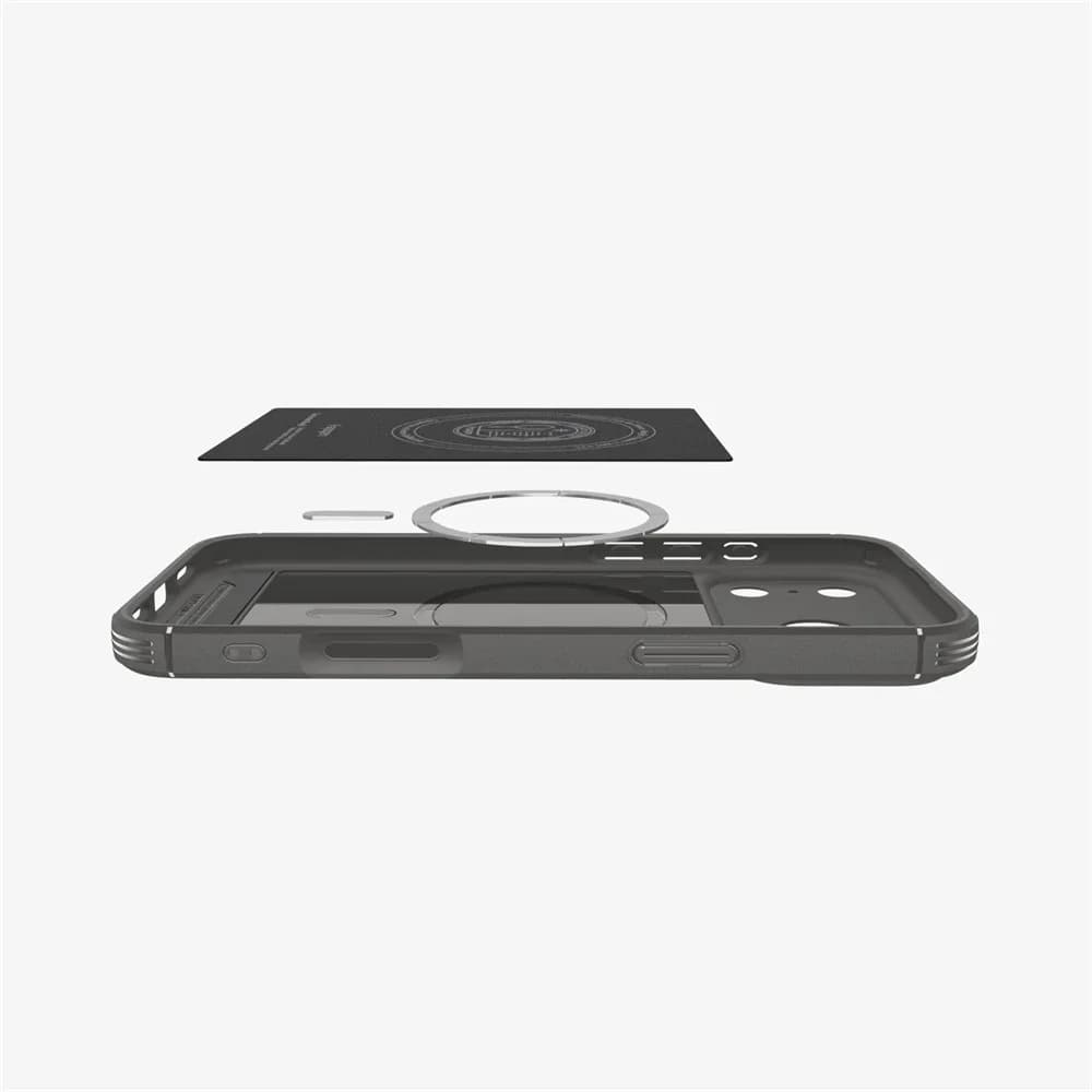 غطاء Spigen Rugged Armor MagFit متوافق مع Magsafe لهاتف iPhone 17 Pro Max و17 Air، غطاء مغناطيسي شحن لاسلكي مقاوم للصدمات ومطفي - 3
