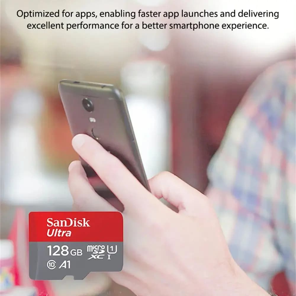 بطاقة ذاكرة SanDisk Micro SD بسعة 32 جيجابايت و64 جيجابايت و128 جيجابايت و256 جيجابايت و512 جيجابايت C10 A1 بسرعة عالية لبطاقة ذاكرة Microsd لهاتف الكاميرا - 4