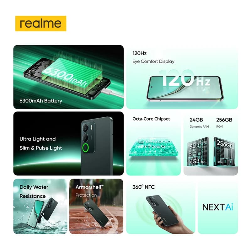 realme P3 Lite Smartphone NFC 6300mAh Battery 15W Charge 6.67" 120Hz Display 50MP AI Camera UNISOC T7250 Chipset - 2