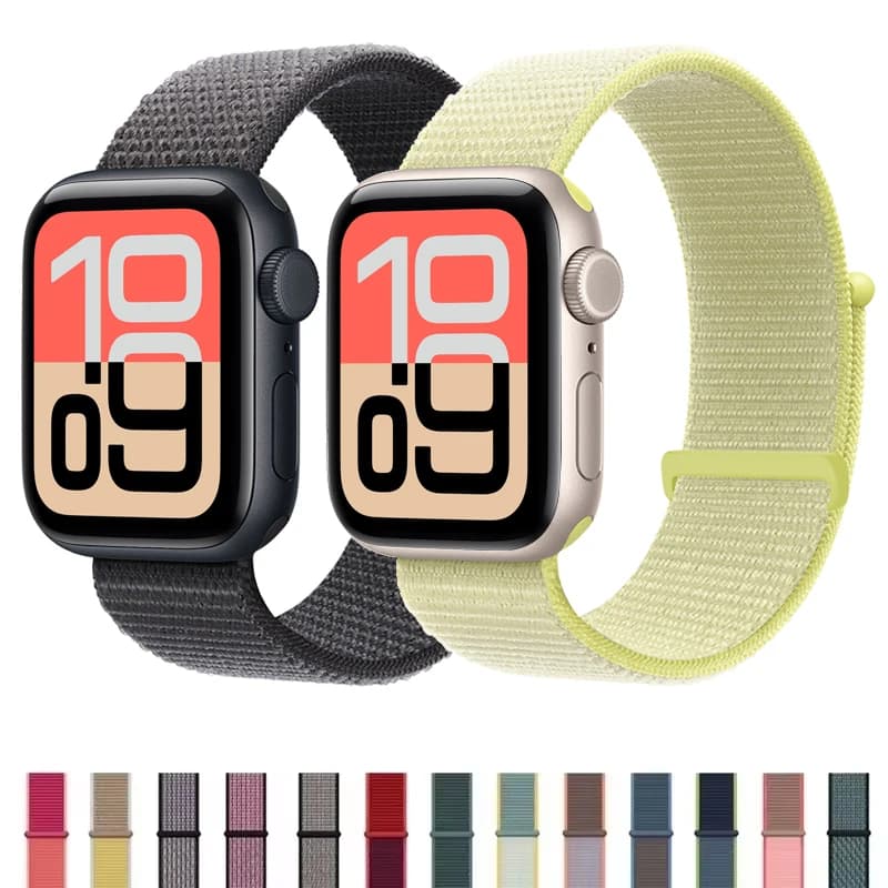 حلقة نايلون لسوار ساعة أبل S11 مقاس 42/46/40/44/45/41 ملم، حزام ساعة ذكية لساعة IWatch 49 ملم، متوافق مع الإصدارات 11/10/9/8/7/6/SE/5/4