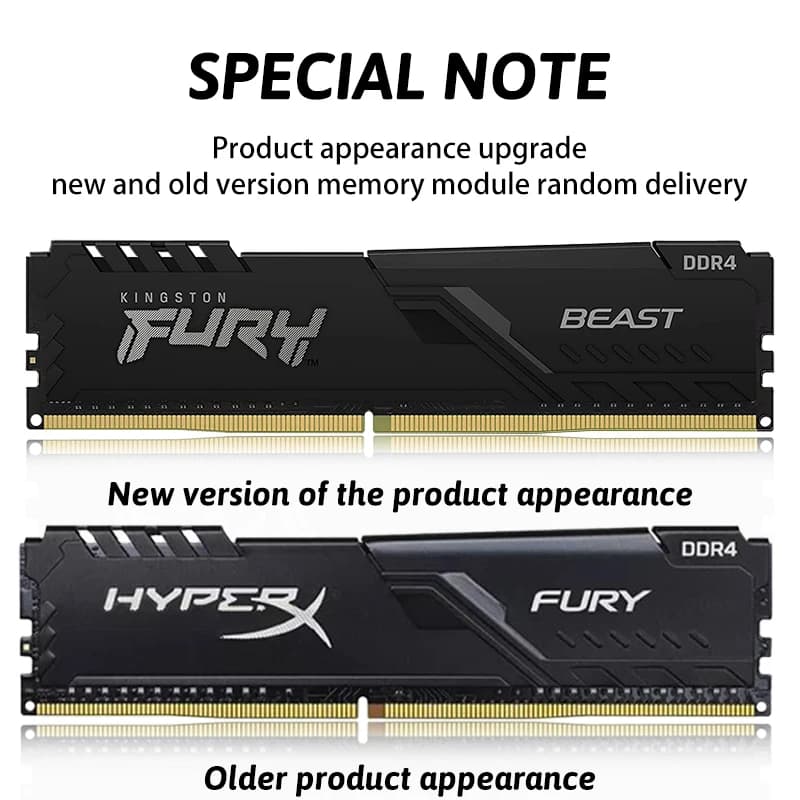 ذاكرة كينجستون FURY Beast RAM DDR4 بسعات 8 جيجابايت وسرعات 2400MHz و2666MHz و3200MHz و3600MHz لأجهزة الكمبيوتر المكتبية بمعالجات AMD وIntel - 5
