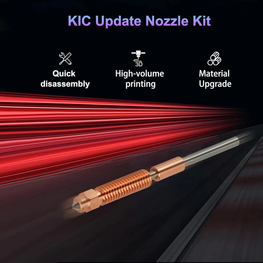 مجموعة فوهات سريعة التبديل من Creality K1/K1C/K1 Max/K1 SE للتركيب السريع وطباعة عالية التدفق بمواد محسنة - 3