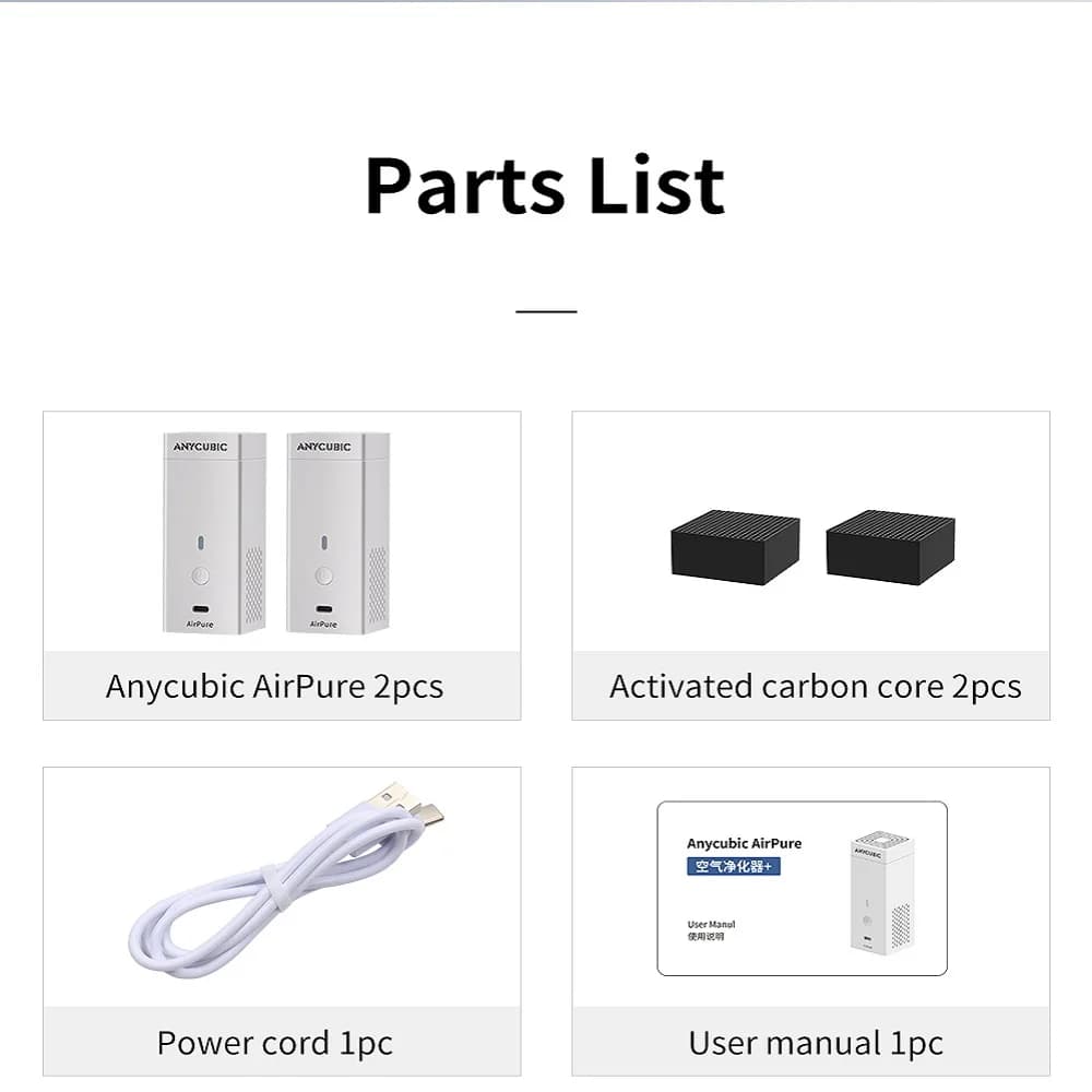 ANYCUBIC 3D Printer Parts Air Purifier 2 pcs/lot 3d Printers Accessory for Photon Series Photon LCD 3D Printers - 6