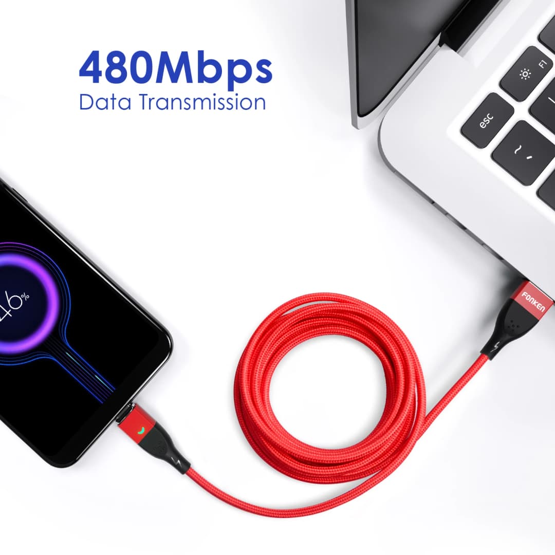 FONKEN Magnetic Micro USB Type C Cable Fast Charging Data Wire Cord Magnet Charger USB Type C Cable For Huawei xiaomi 13 pro - 2