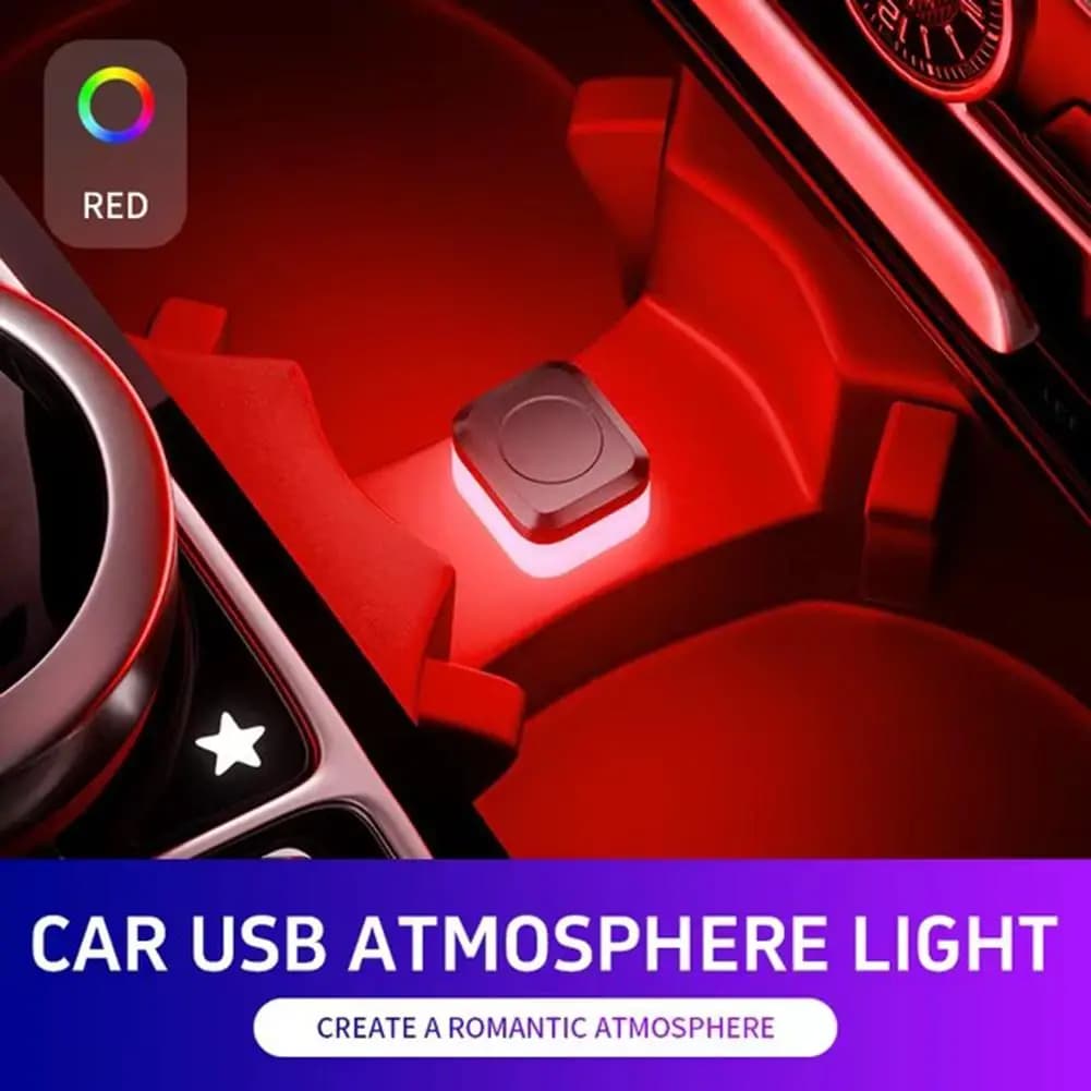 جديد العالمي USB سيارة الداخلية المحيطة مصباح لتهيئة الجو LED أضواء الإشارة السيارات القراءة مصباح زينة اكسسوارات السيارات الداخلية - 3