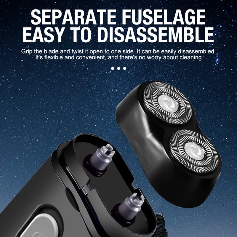 Men's Electric Portable Shaver, Double Headed Shaver, Multi Functional USB Charging Shaver - 4