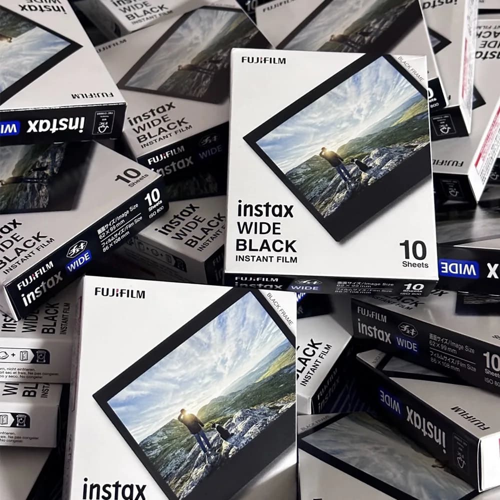فيلم Fujifilm Instax Wide جديد بورق حافة بيضاء، ورق صور أسود/أبيض/مخطط، لكاميرا Fuji الفورية 300/200/210/100/500 - 3