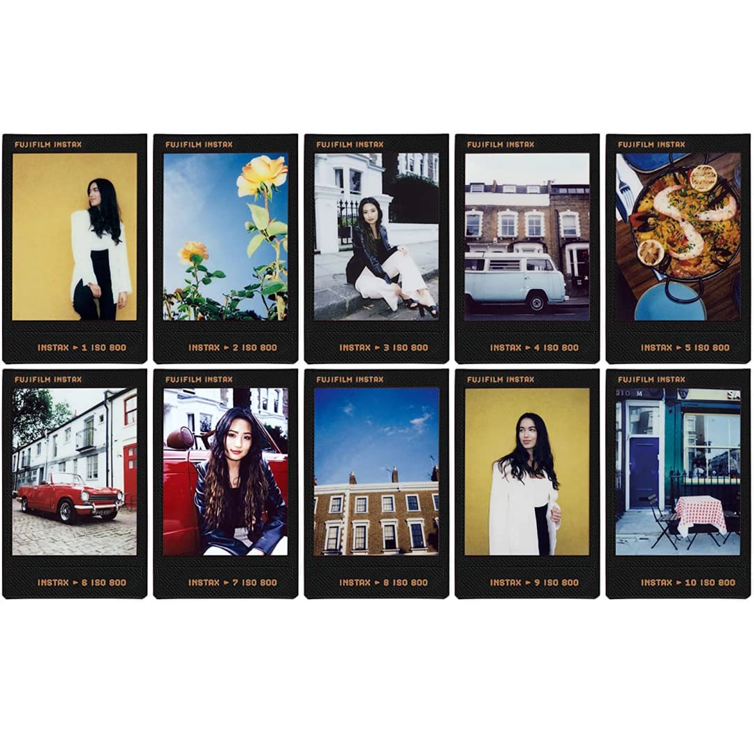 Fujifilm Instax Mini Color Film Blue Mono Chrome Stone Gray Contact Sheet For Fujifilm Instant Camera Mini 12 8 9 40 90 Link EVO - 6