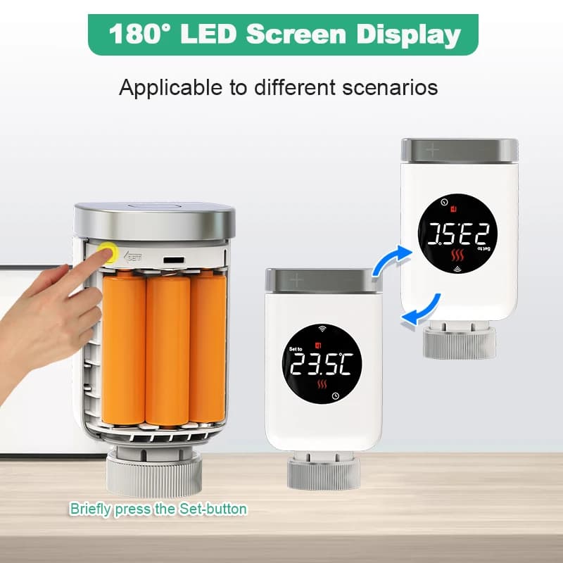 Tuya ZigBee Smart Home Thermostat Radiator Valve Actuator Smart TRV Thermostatic Valve Temperature Controller Alexa Google Home - 4