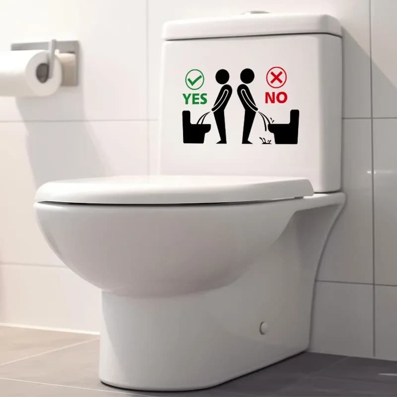 ملصق المرحاض مضحك رجل WC ملصق ملصقات المرحاض القابلة للإزالة الحمام المرحاض الديكور ملصقات جدار ذاتية اللصق ديكور المنزل - 4