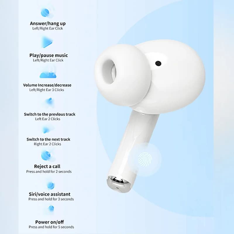 2025 Air Pro Wireless Bluetooth Earphones TWS Headset HiFi Earbuds Noise Reduction Headphones Waterproof For IPHONE Android - 6