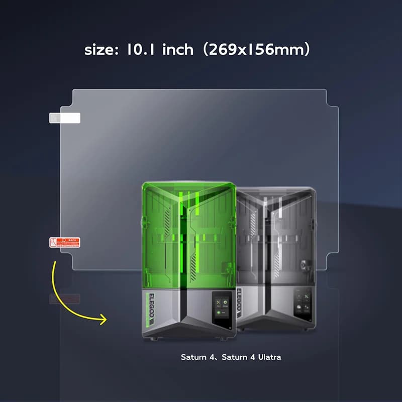فيلم حماية Elegoo Saturn 3 Ultra/4/4 Ultra لطابعة ثلاثية الأبعاد 12K مع 3 قطع بحجم 10.1 بوصة و269x156 مم لملحقات حماية LCD - 2