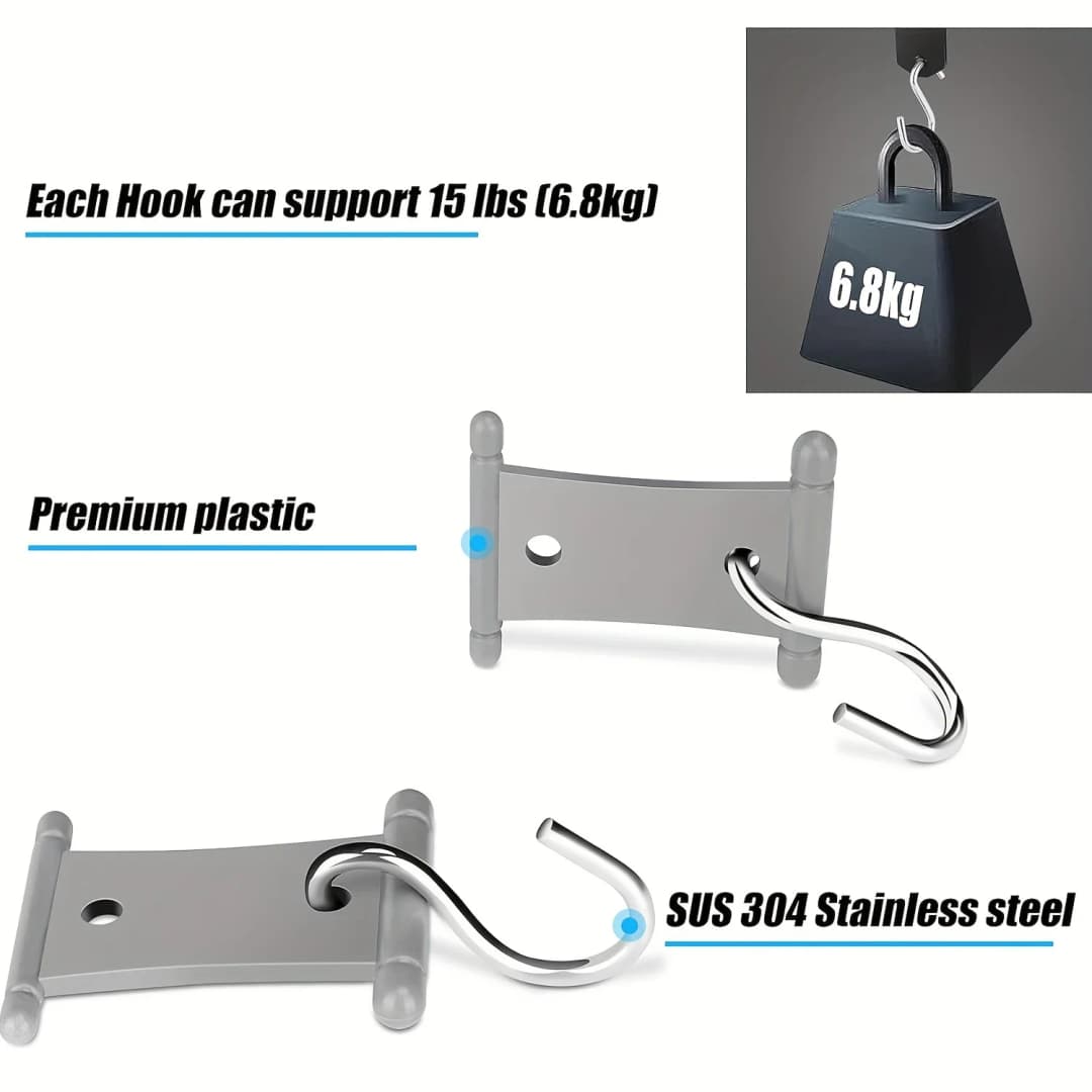 4/8Pcs S-Shaped Camping Awning Hooks Clips RV Tent Hangers Light Hangers For Caravan Camper Hooks Accessories Outdoor Supplies - 3