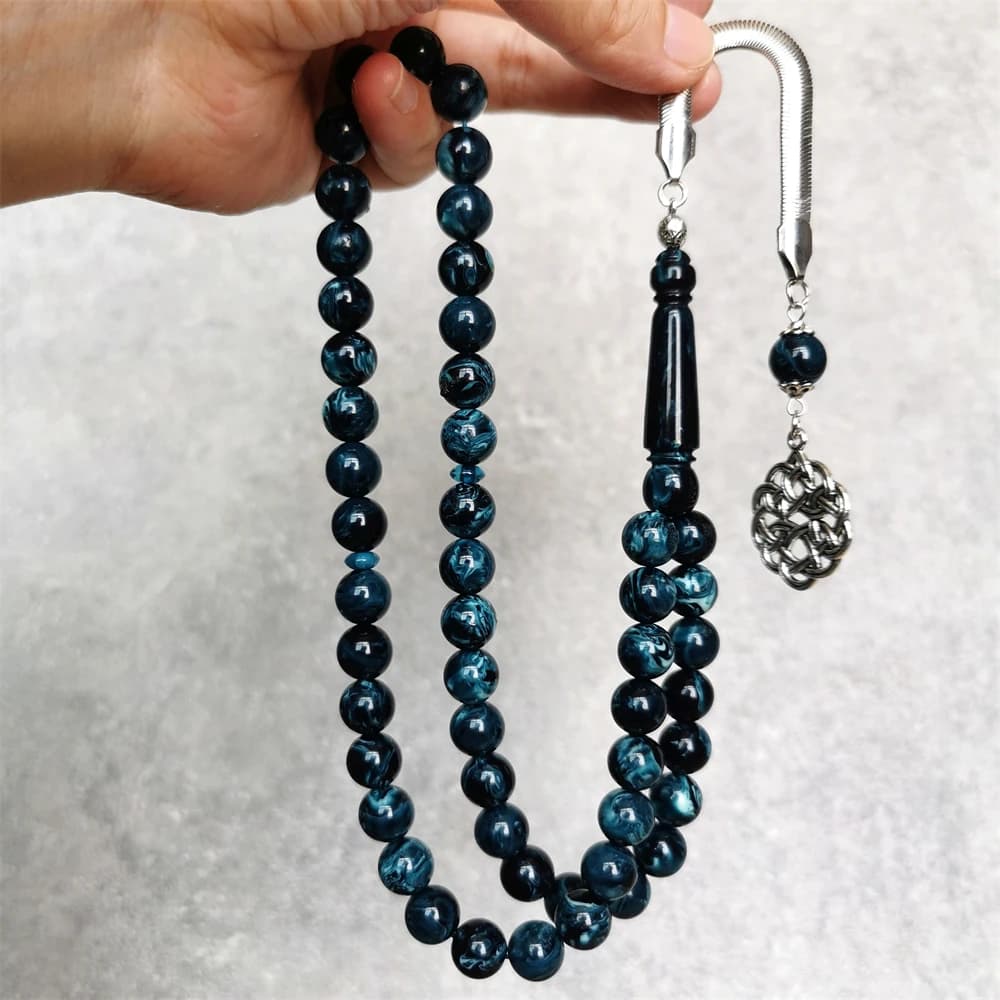 Tasbih الاصطناعي العنبر الراتنج مسلم حبة المسبحة misbaha عيد هدية الإسلامية مسبحة التركية مجوهرات 33 سبحة صلاة سوار - 3