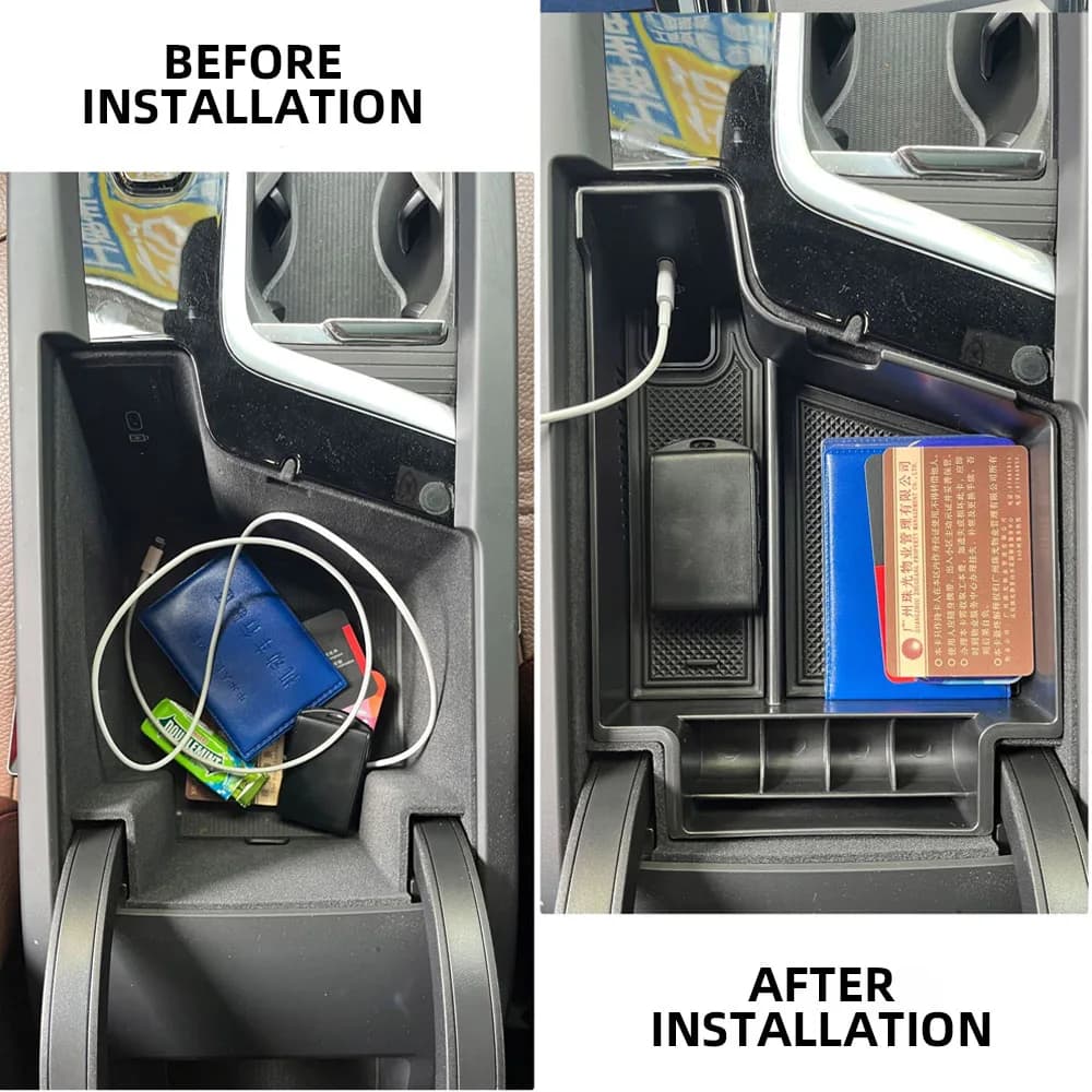 For Volvo XC60 XC90 S90 S60 V60 V90 2017 2018 2019 2020 2021 2022 LHD Armrest Box Storage Tray Organizer Interior Accessories - 3